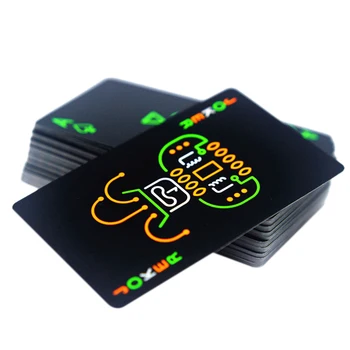 

Black Luminous Fluorescent Poker Cards Playing Card Glow In The Dark Bar Party KTV Night Luminous Collection Special Poker