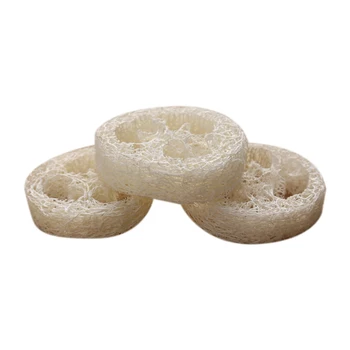 200 pezzi di 4-6 centimetri di Diametro Luffa Fette di Strumenti di Sapone FAI DA TE Personalizzati, Prodotti Per La Pulizia, Spugna Rondella