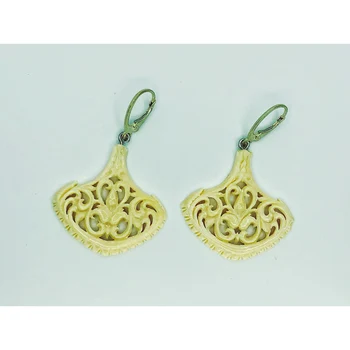 

Original vintage earrings "fan" of бивня Mammoth