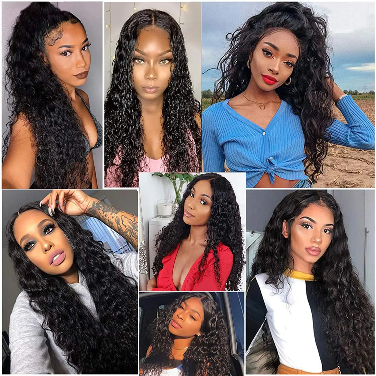 Water Wave Lace Front Human Hair Wigs 13X6 HD Lace Frontal Wig Brazilian Loose Deep Curly Human Hair Wigs Preplucked Closure Wig