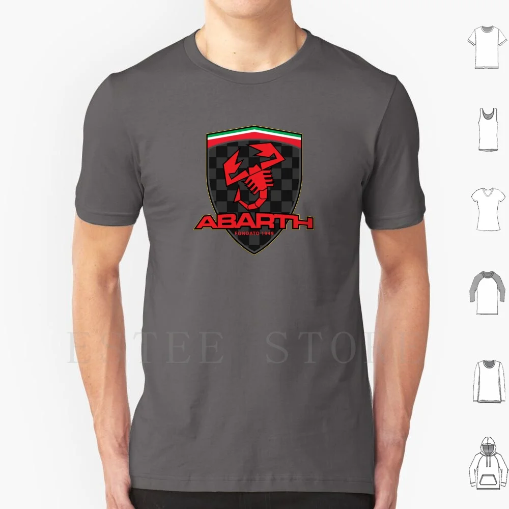 Abarth Shield T Shirt Uomo Cotone 6Xl Scuderia Abarth Fiat Scorpion 500 Fiat 500 Robert Tob