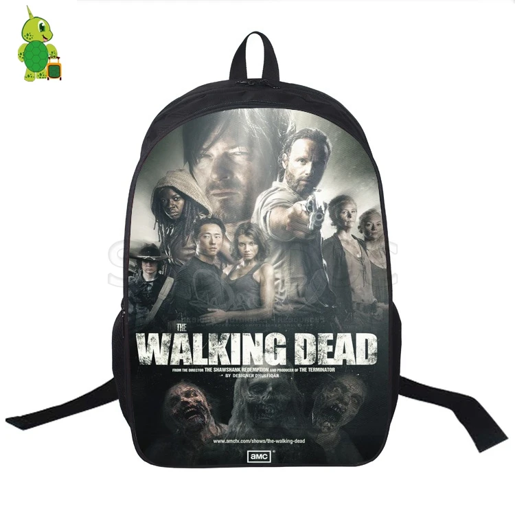 11 Рюкзак для путешествий для мужчин и женщин с принтом Rick Grimes рюкзак для ноутбука для мальчиков и девочек - Цвет: 11