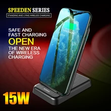 15 Вт Qi Беспроводное зарядное устройство стоящая Быстрая зарядка для huawei P30 Pro samsung Galaxy Note 10 Note 10Plus