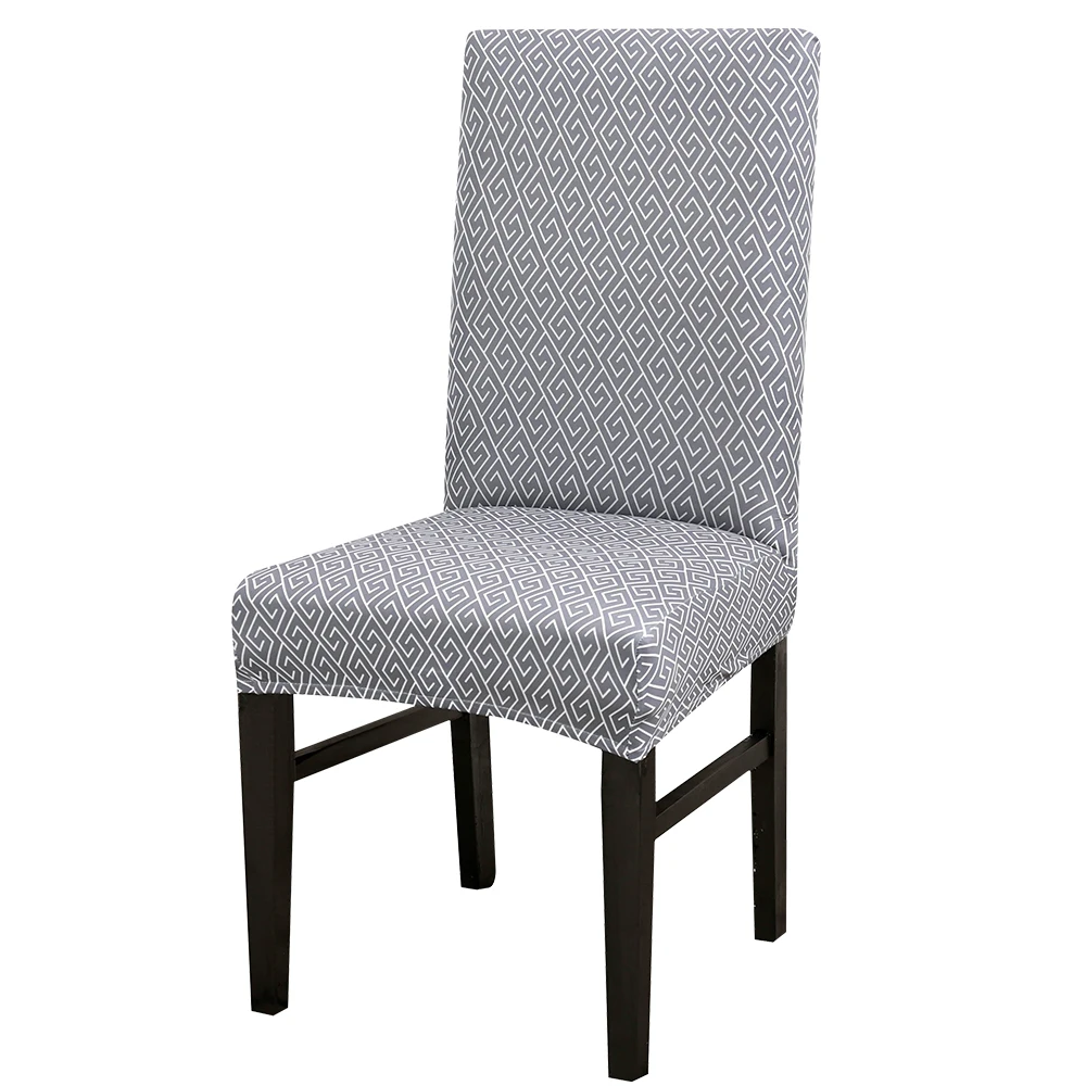 Серый чехол для стула с принтом, универсальный размер, чехлы для сидений, Защитные чехлы для сидений, чехлы для гостиничного банкета, украшения для дома - Цвет: f