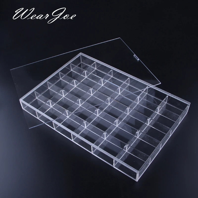 Clear Acrylic Tray with Lid Charm Jewelry Beads Collection Box Dustproof Organizer AccessorieDisplay Classified Storage Case clear acrylic jewelry box with 3 drawers velvet jewellery organizer for women earring holder rings case necklaces bracelets