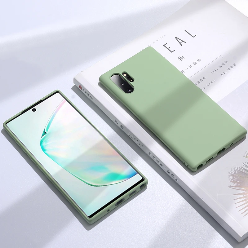 Для samsung Galaxy Note 10 чехол Note 10 Plus жидкий Силиконовый ТПУ карамельного цвета чехол для samsung Galaxy Note 9 8 10 Pro Чехол