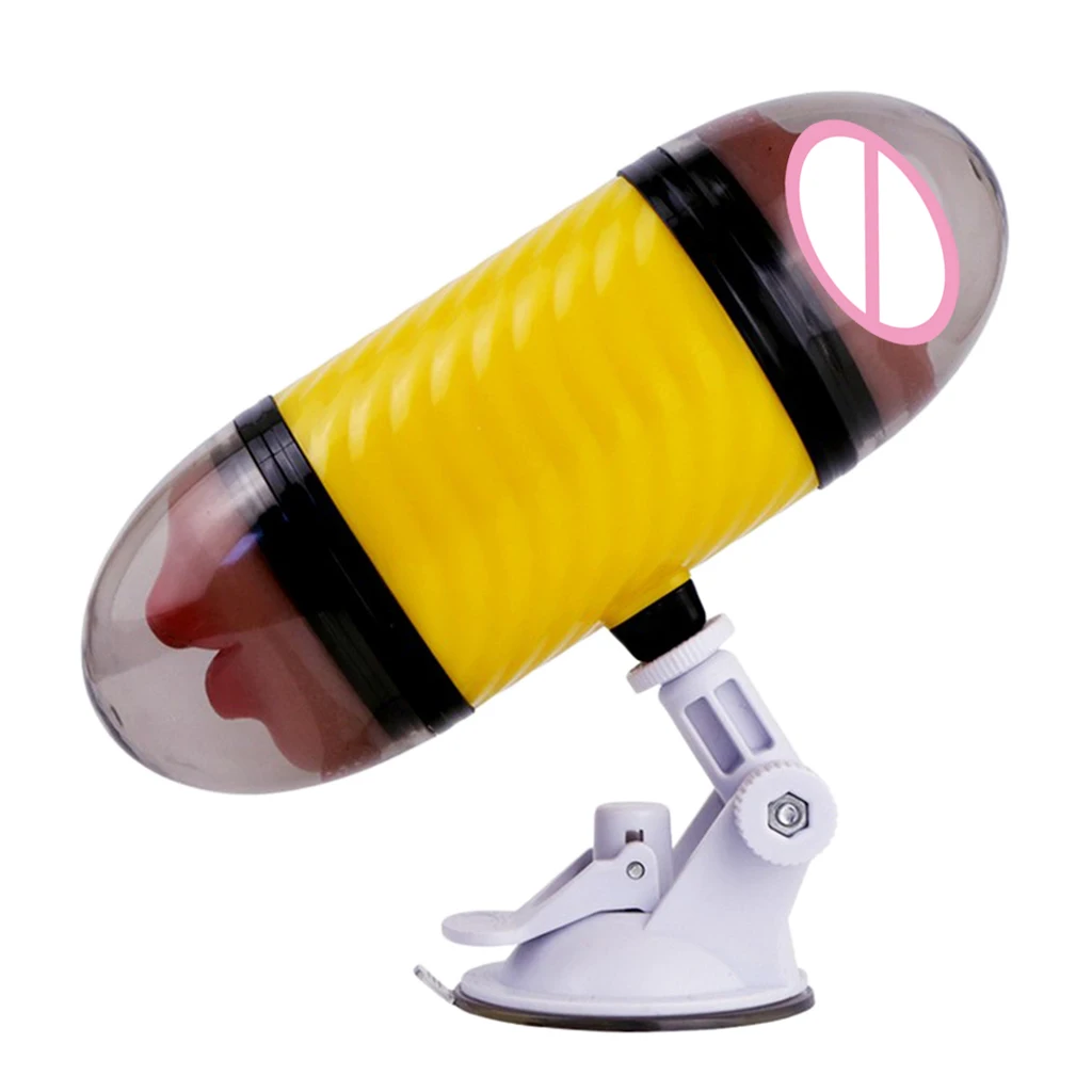 Manual Double Heads Realistic Oral & Vagina Masturbation Massage Cup Male Exerciser Sex Toys for Men