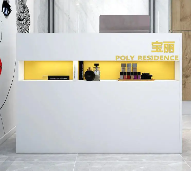 Cashier counter Counter simple modern luxury beauty salon hair salon commercial shop small reception desk counter reception desk
