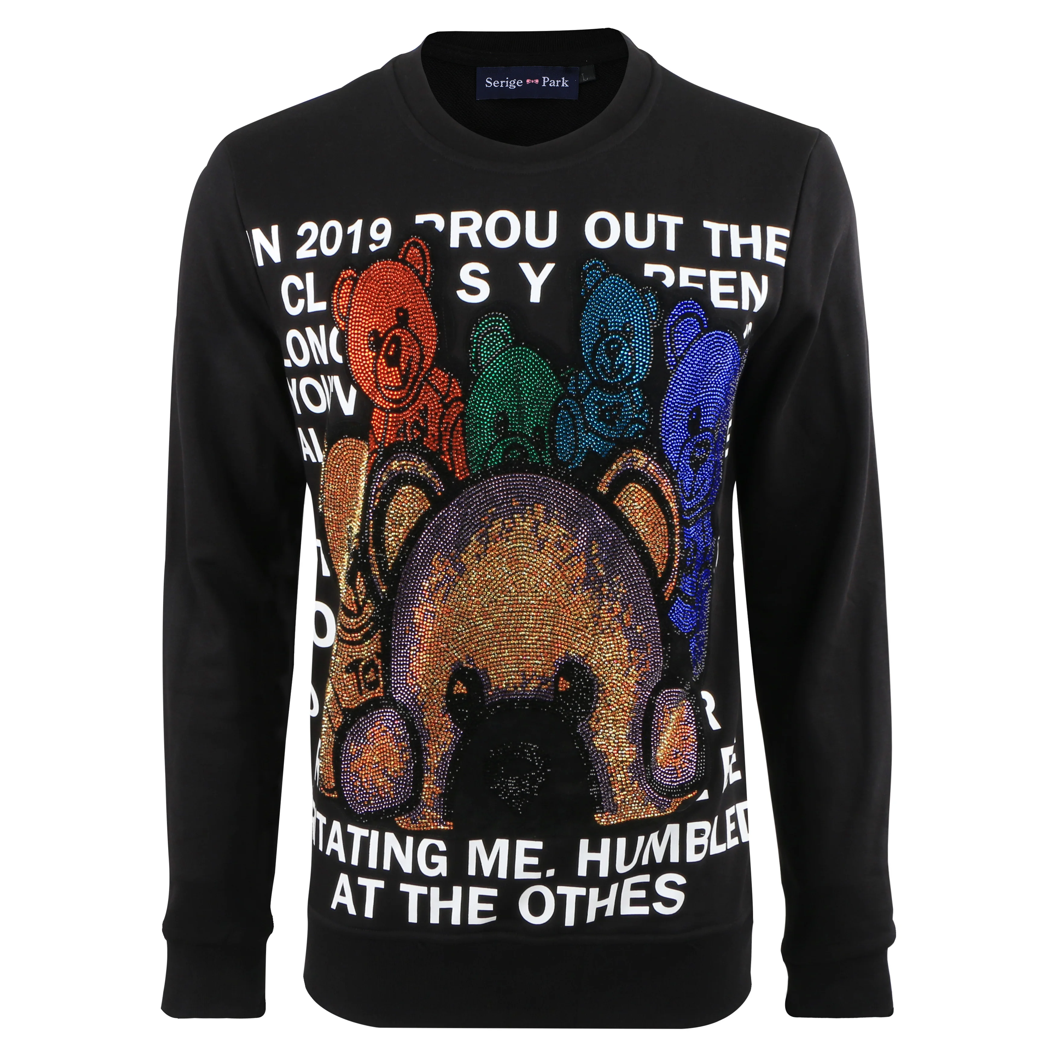 

2019 MOCHINO NEW PANDA PRINT DIAMOND ROUND NECK HOODIE WITH HIGH QUALITY MATERIAL EDEN PARK NEW DESIGN FOR MEN SPRING