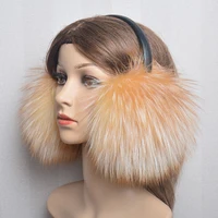 Nowe luksusowe kobiety zimowe ciepłe prawdziwe futro z lisa nauszniki moda pani 100% naturalne futro z lisa nauszniki termiczna dziewczyna prawdziwe futro z lisa nauszniki 4