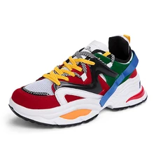 Молодежная модная цветная повседневная обувь для влюбленных, увеличивающие рост кроссовки