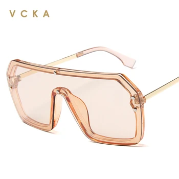 

VCKA Oversized Square Sunglasses Siamese Women Big Frame Sun Glasses Men 2020 New Luxury Brand Vintage Gradient Eyewear