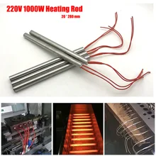 220V 380V нагревательная труба с одним выводом 1000W сухой горения Тип Электрический нагревательный стержень для нагрева 20*280 мм цельнокроеное платье