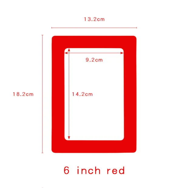 YIBAI 6/7/10 дюймов магнитная фоторамка Применение для холодильника и железа ворсом на внутренней поверхности показать картинку из ПВХ - Цвет: Red 10 inch
