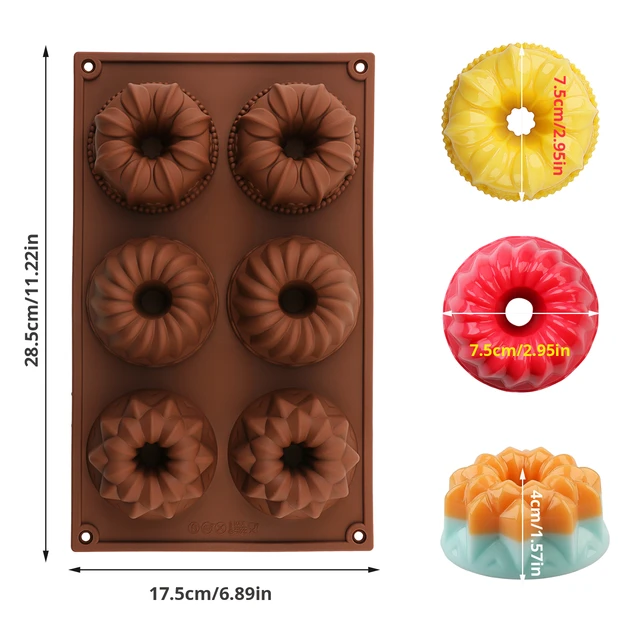 Mini moule à gâteau individuel en silicone - 12 pièces