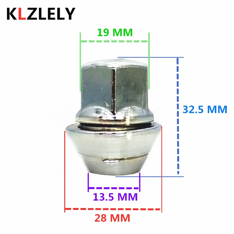 1 шт. M12* 1,5 Стандартный Колесные гайки для VOLVO S40 V40 V50 C30 S70 31200241 31329645 31317466