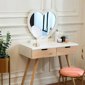 

1PC Double Side Cosmetic Mirror Magnification Desktop Makeup Mirror for Home (8 Inch 3 Times Magnification Silver)