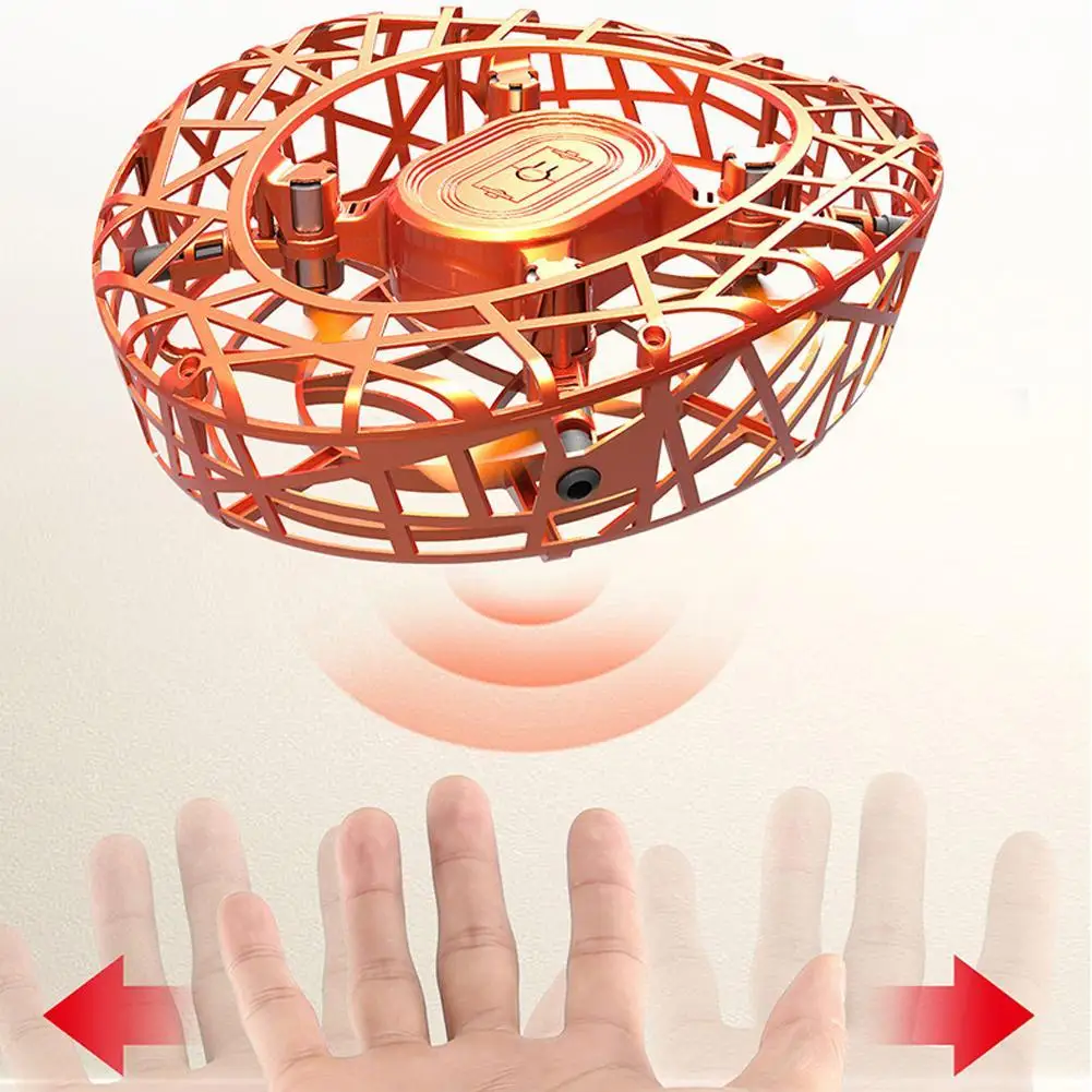 F6 анти-столкновения рука муха инфракрасная индукция мини-Дрон светодиодный светильник Индуктивный контроль светодиодный самолет для детей Подарки