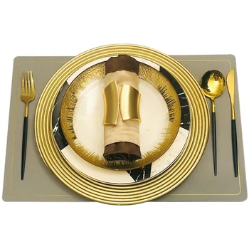 Nordic Luxury Black / Gold Tableware Set 5