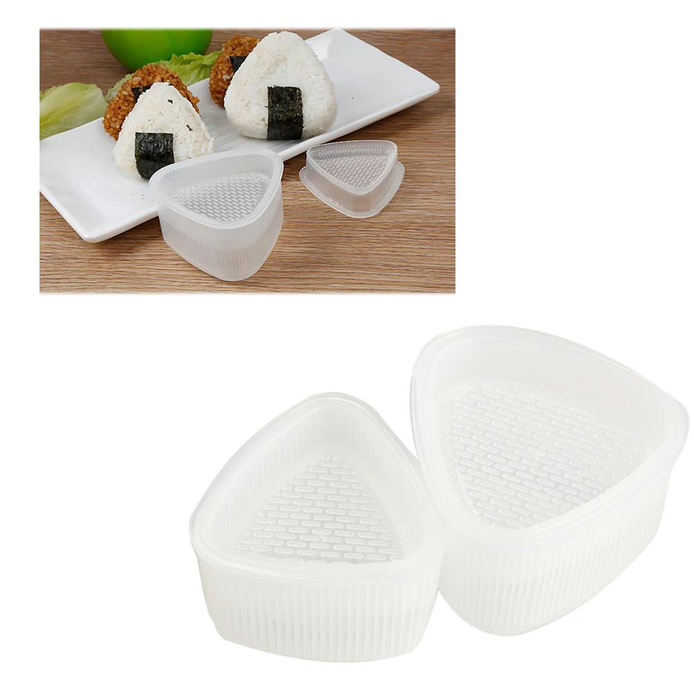 

2Pcs Rice Ball Mold Triangle Form Sushi Mold Rice Ball Bento Press Maker Mold DIY Kitchen Tool