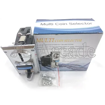 

Multi coin acceptor Electronic Roll Down Mechanism CPU Programmable 6 Type coin selector washing machine factory price