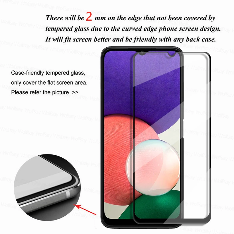 Voor Samsung Galaxy A22S 5G Glas Screen Protector Voor Samsung Galaxy A22S 5G Gehard Glas Beschermende Telefoon Film samsung A22S