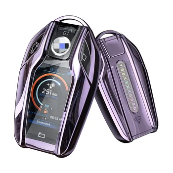 

TPU Fully Cover Car Key Cover Case LED Display for BMW 5 7 series G11 G12 G30 G31 G32 i8 I12 I15 G01 X3 G02 X4 G05 X5 G07 X7