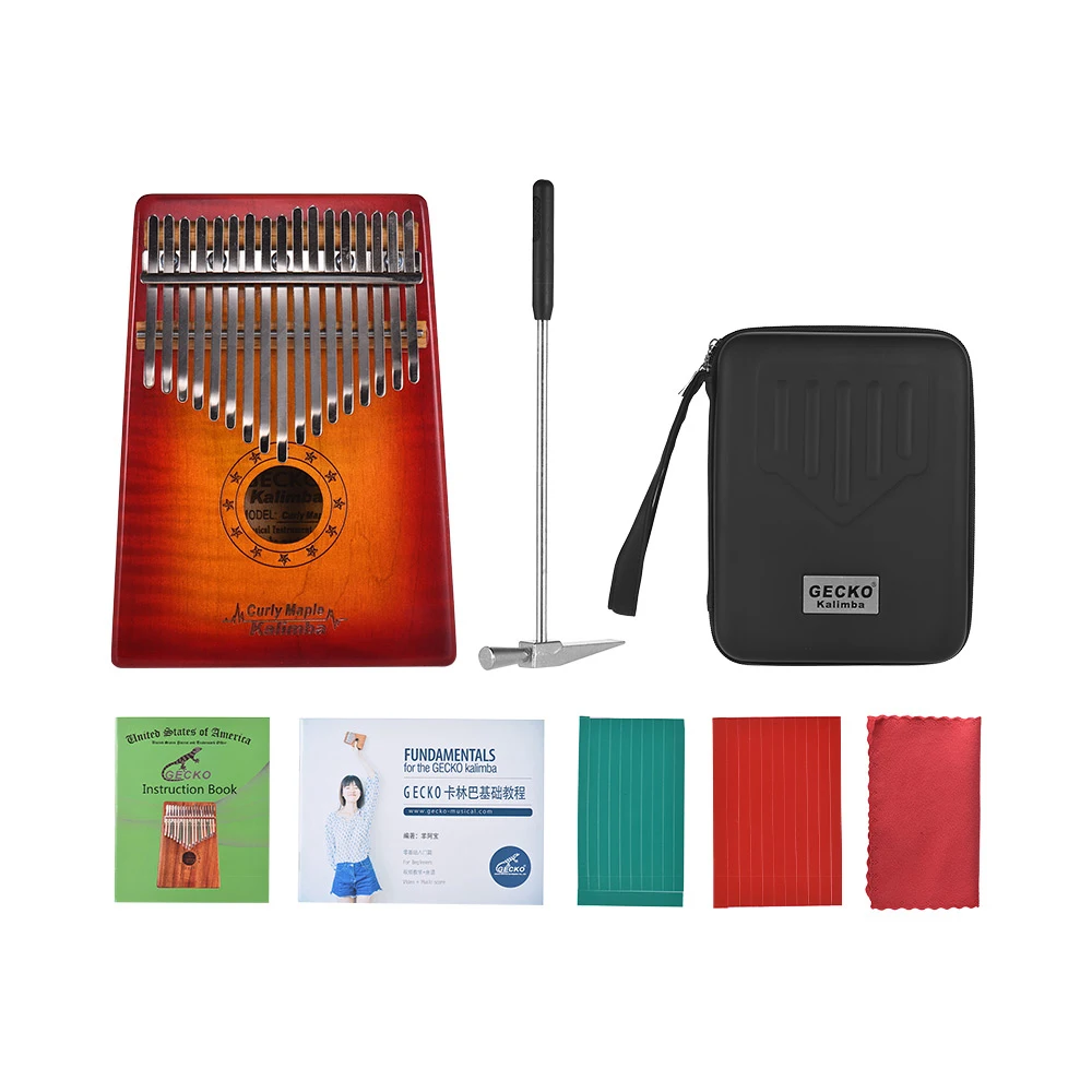 GECKO MC S 17 клавишным Kalimba игрушечное пианино Mbira вьющиеся из цельной кленовой