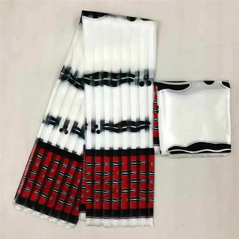 Африканская ткань органза шелк воск Анкара ткань атлас шелк воск ткань с блузкой для женского платья