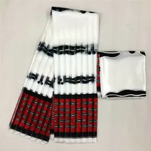 Африканская ткань органза шелк воск Анкара ткань атлас шелк воск ткань с блузкой для женского платья