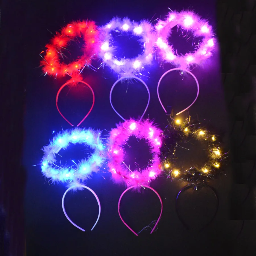 Light Angel Halo LED Headband Hair Accessories Glow Party Decoration Carnival Baby Shower birthday Halloween Christmas Xmas|Сверкающие
