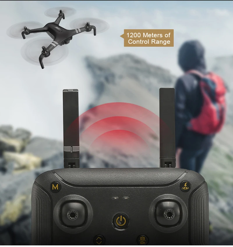 JJRC X7P умный Радиоуправляемый Дрон Квадрокоптер Радиоуправляемый gps Дрон 5G wifi 1 км FPV 4K камера позиционирования двухосевой карданный полёт 25 минут черный/белый