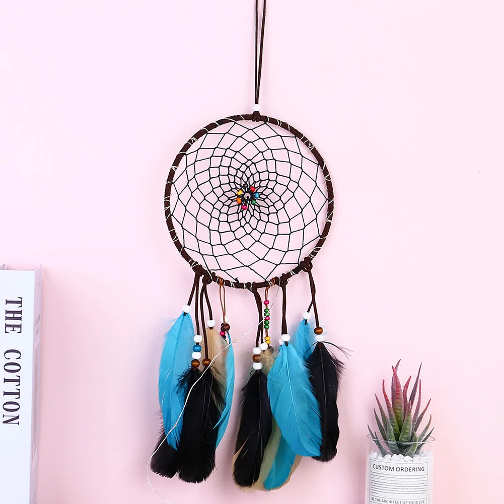Colorful Feather Tassel Large Dream Catcher in Wind Cimes Handmade Crafts Wall Hanging Decoration Wedding Party Gifts For Guest