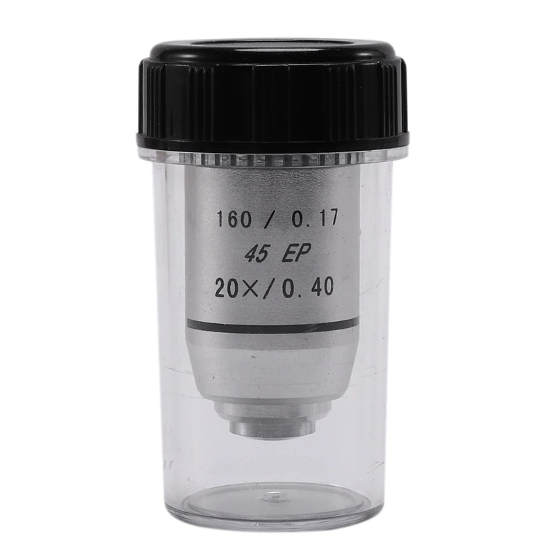

1PC 20X Lab195N Medical Biological Microscope Semi Plan Achromatic Objective Lens 160/0.17 Thread Diameter 20.2mm