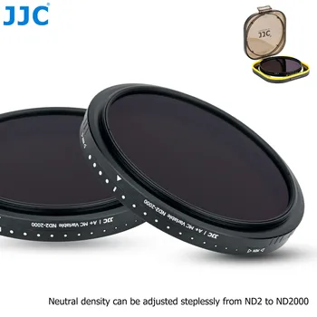 

JJC Variable Nd Filter Neutral Density ND2 to ND2000 Lens Filter 49mm 52mm 55mm 58mm 62mm 67mm 72mm 77mm 82mm with Filter Case
