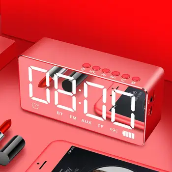 

Mirror Alarm Clock LED Lights Small Stereo Smart Bluetooth Speaker Wireless Mobile Computer Mini Home Overweight Subwoofer