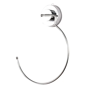 

Reusable Stainless Steel Ring Towel Rack Classic Holder Polished Thick Convenient Durable With Suction Cup