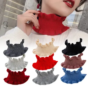 

Multi-Function Women Knitting Scarf Loop Solid Color Warm Scarves Headband Wristband Decor Accessories H9