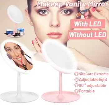 

Dimmable 90° Rotation LED Makeup Mirror Removable Touch Screen Vanity Comestic Mirror with Lights for Travel Home
