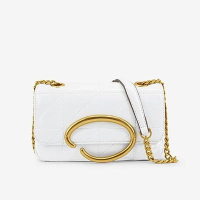 The latest Small square bag with lid summer fashion Women shoulder bags shoulder bag with chain women fashion retro simple - Цвет: C