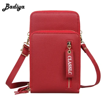 

Drop Shipping Colorful Cellphone Bag Fashion Daily Use Card Holder Small Shoulder Bag for Women 2020 Dual Zipper Crossbody Bag