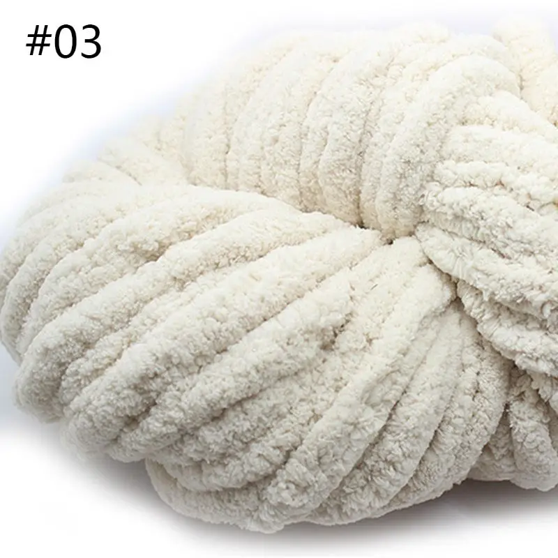 250 г супер мягкое теплое одеяло из синели пряжи DIY грубой шерсти пряжи вязание одеяло - Цвет: 03