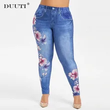 ^#Cheap Imitation Denim Pants Fashion Women Plus Size Flower Print Skinny Jeans Spring Autumn Mid Waist Daily Jeans Pencil Trousers D30 ^#Cheap Imitation Denim Pants Fashion Women Plus Size Flower Print Skinny Jeans Spring Autumn Mid Waist Daily Jeans Pencil Trousers D30