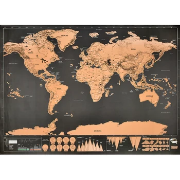 

Erase World Travel Map Advanced Personalized Wall Sticker Poster Traveler Essential Suitable for office home wall decoration