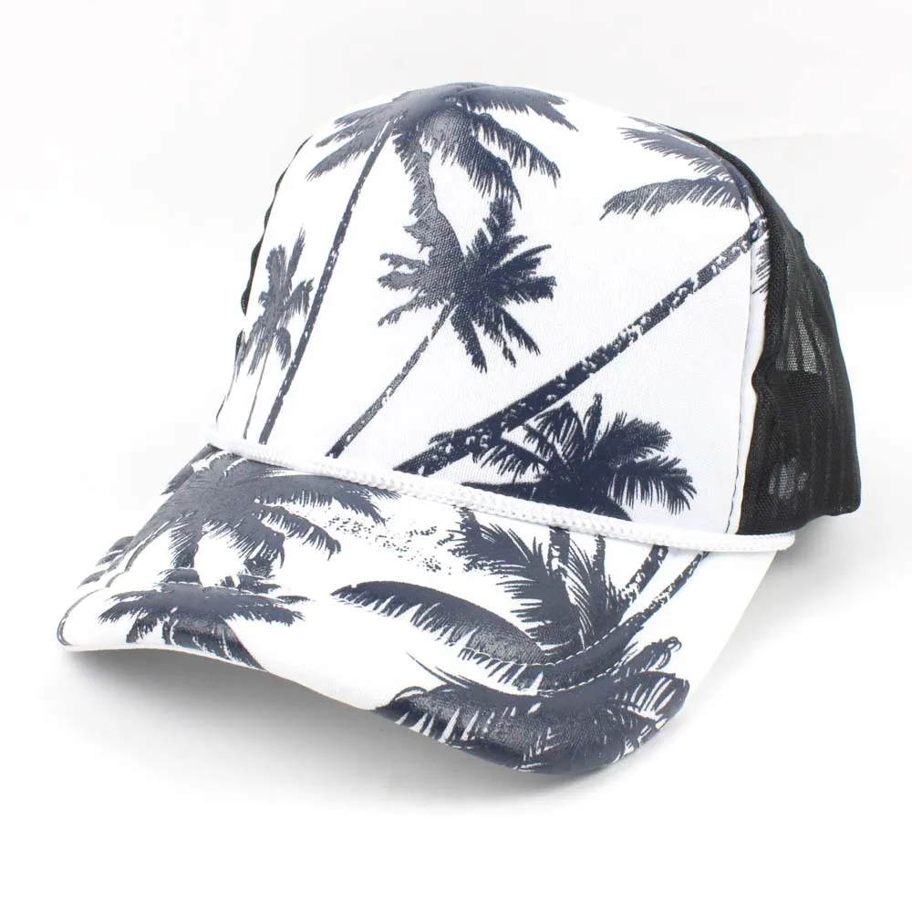 Womail бейсбольная Кепка унисекс пара мода кокосовое дерево печать Snapback Хип Хоп плоская шляпа Регулируемый головной убор