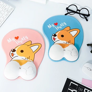 

Mouse Pad with Wrist Support Ergonomic 3D Mousepad Anime Corgi Dog Mousepad R9CB