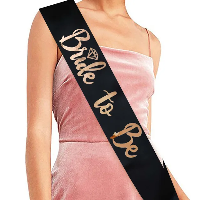 Wedding Decoration Bridal Shower Veil Team Bride To Be Satin Sash Balloon Bachelorette Party Girl Hen Party Decoration Supplies Sash-C
