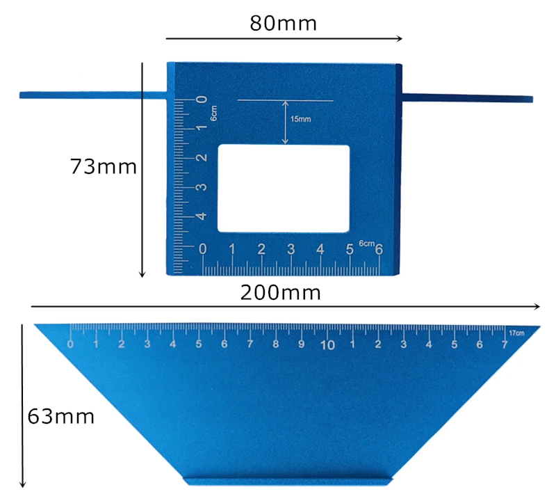 45 градусов 90 градусов угловая линейка из алюминиевого сплава транспортир квадратный измеритель маркировочный Калибр для деревообработки измерительных инструментов