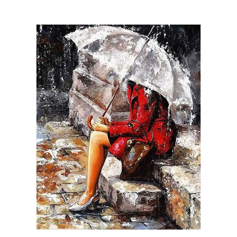 

GATYZTORY DIY Painting By Numbers HandPainted Zero Basis Oil Painting Figure Picture Colouring Leisure Wall Decor