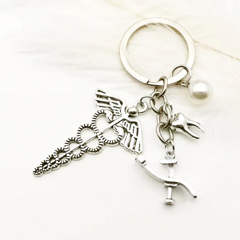 Новый жемчужный брелок для стоматолога милый с зубьями ювелирный женский